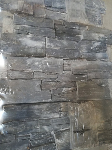 Revêtement vertical - Matériel: Stone Panel Grey Nordic brut - LOT 42329 - Quantité: 9,7m2